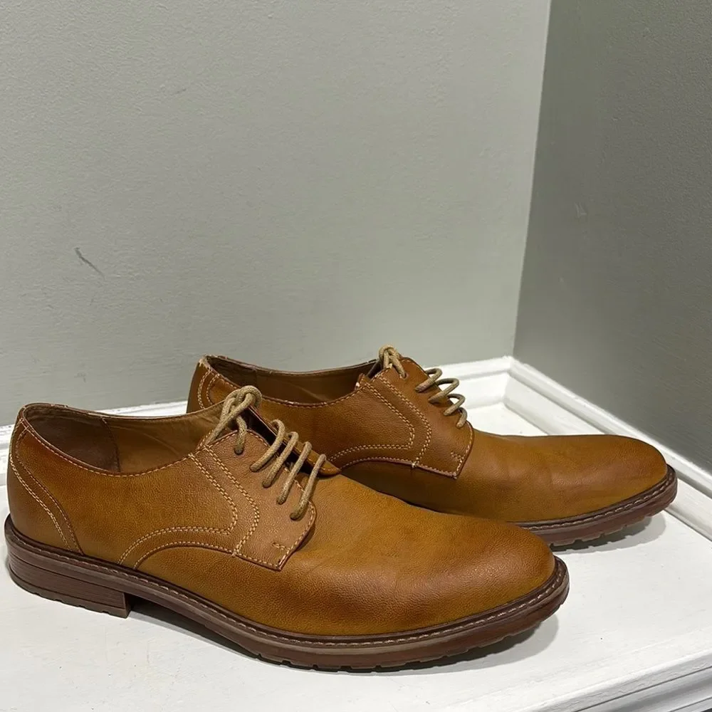 Men's Perry Ellis Tan Leather “Sterling” Business Casual Loafer-size 12